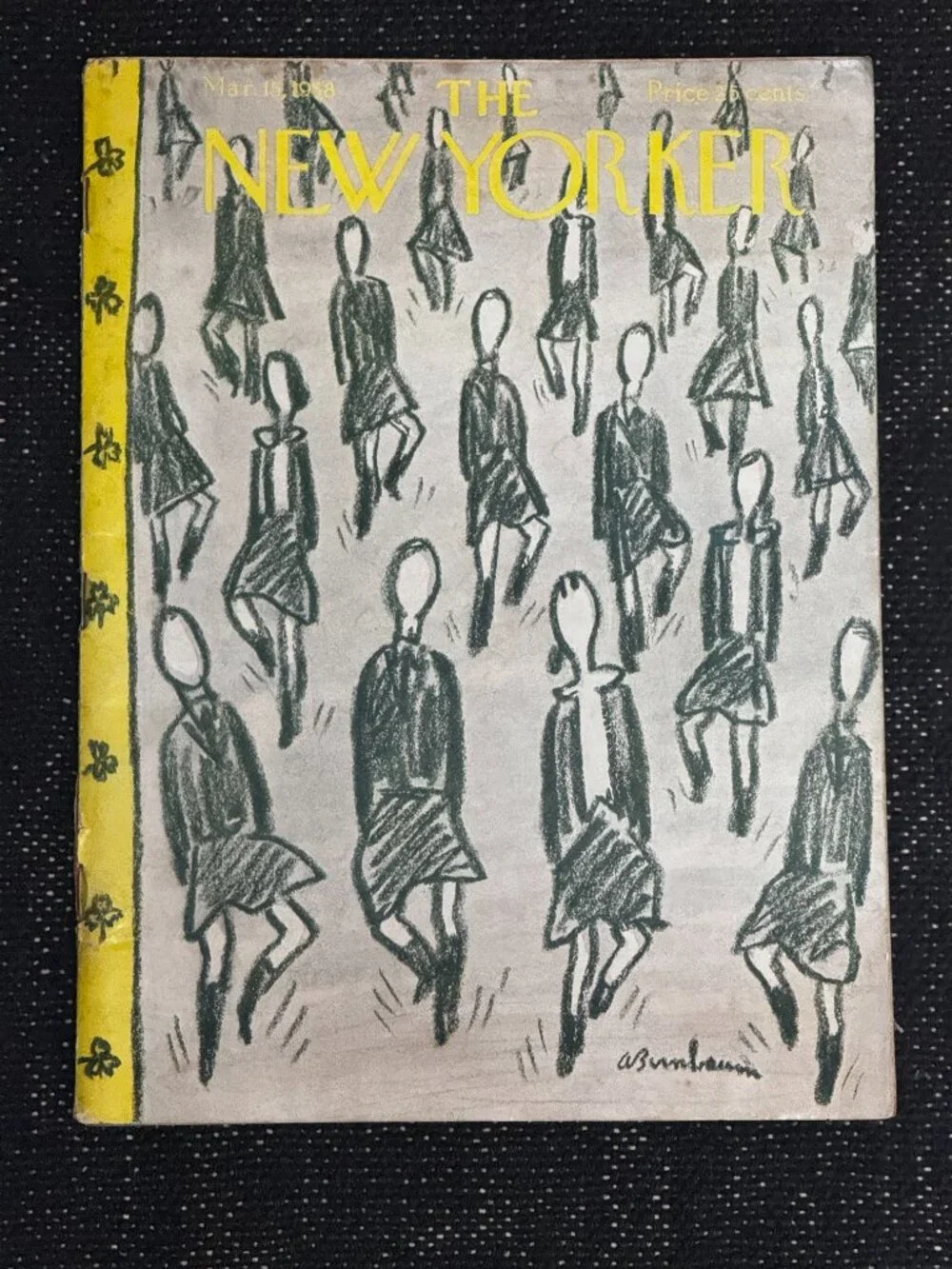 The New Yorker Magazine, March 15 1958, Vol. 034 No. 4, Birnbaum Cover, Vintage